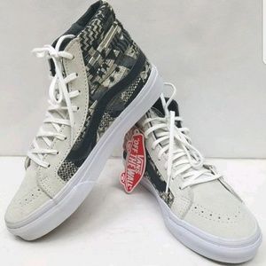 VANS Sk8-Hi Slim (Italian Weave) White/Black High